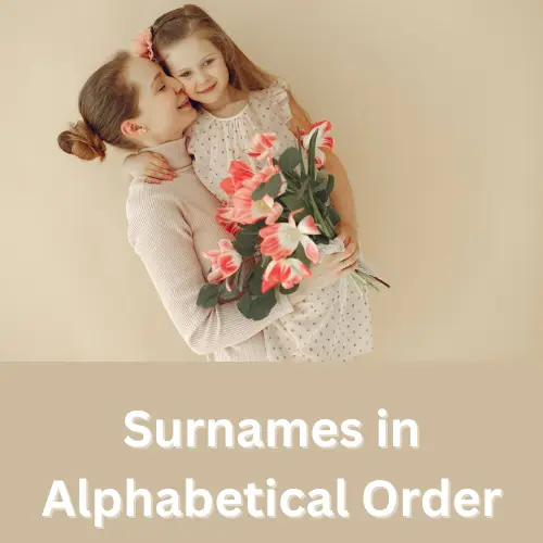 Surnames in Alphabetical Order